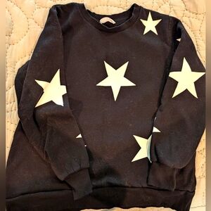 Zenana Black stars sweatshirt